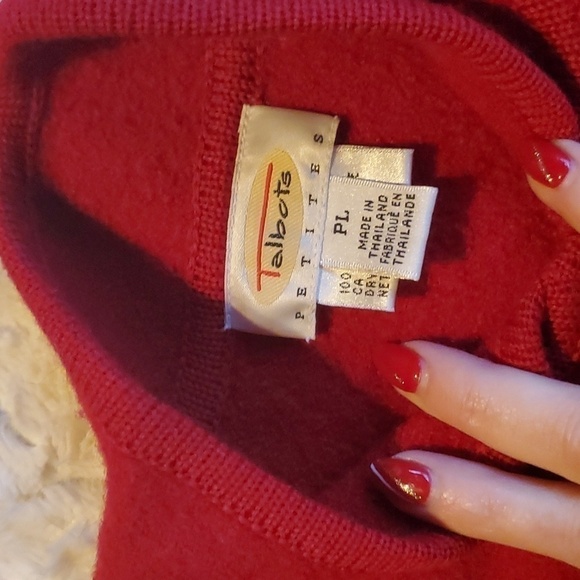 Talbots 100% Wool Long Sleeve Full Button Sz. PL Jacket - Picture 9 of 11